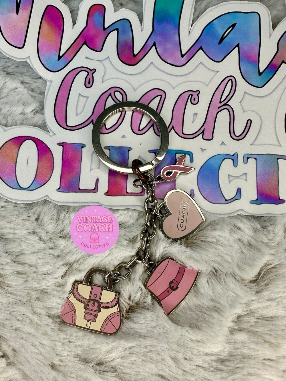 65$ Coach metal dangle, charm
